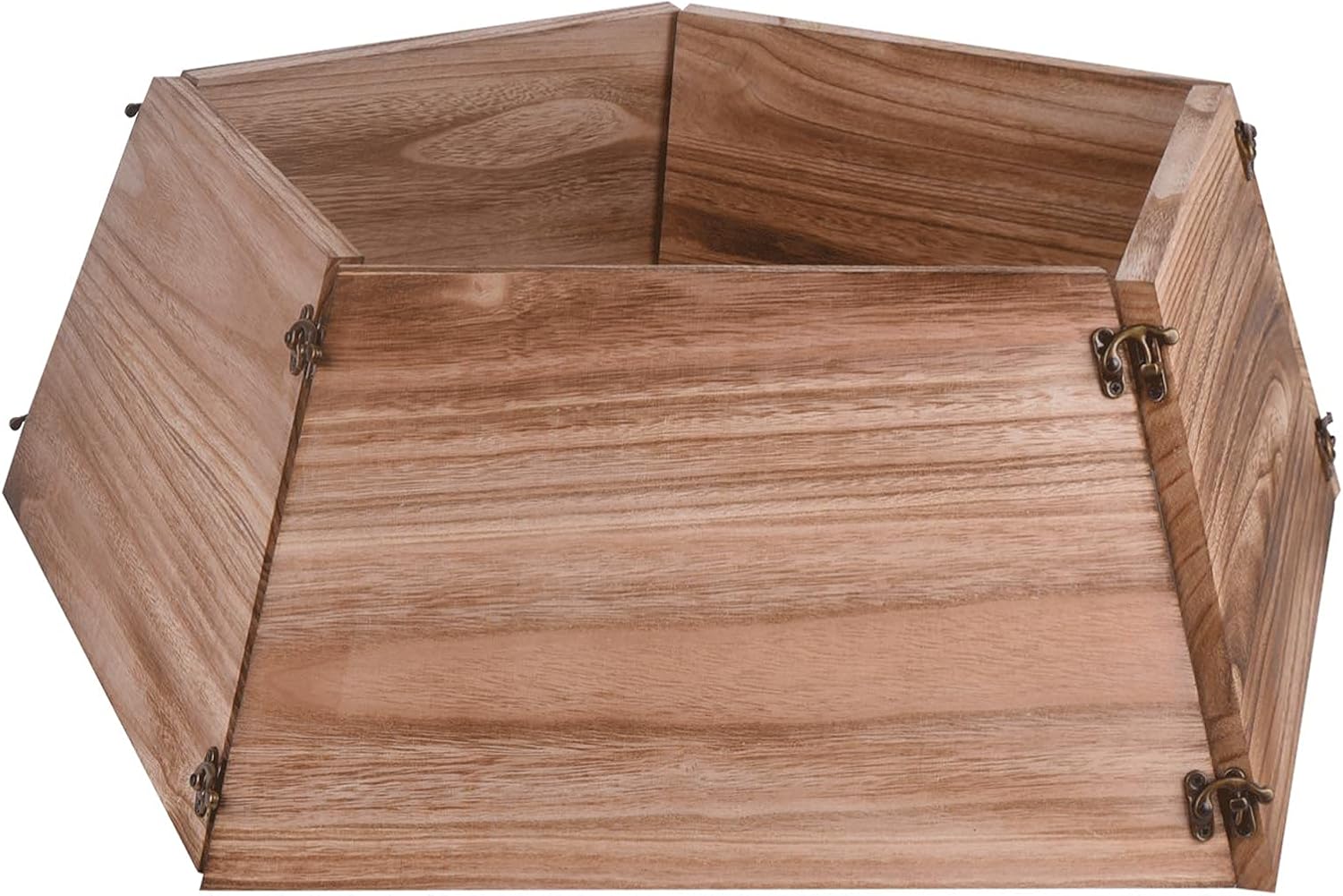 Tree Stands - Vencer Wooden Christmas Tree Stand Box,Rustic Decorations,Form a Star,5 Board with Hooks,Easy Installation,Tree Skirt Base for Christmas Tree Decorations,VTO-008