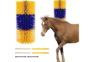 GHYKL Livestock Scratching Brush, Cattle Scratcher Brush for Livestock Reliving Itchy, Large Goat Scratching Post Brush for Horse Cow Goat Sheep Livestock Animal Grooming