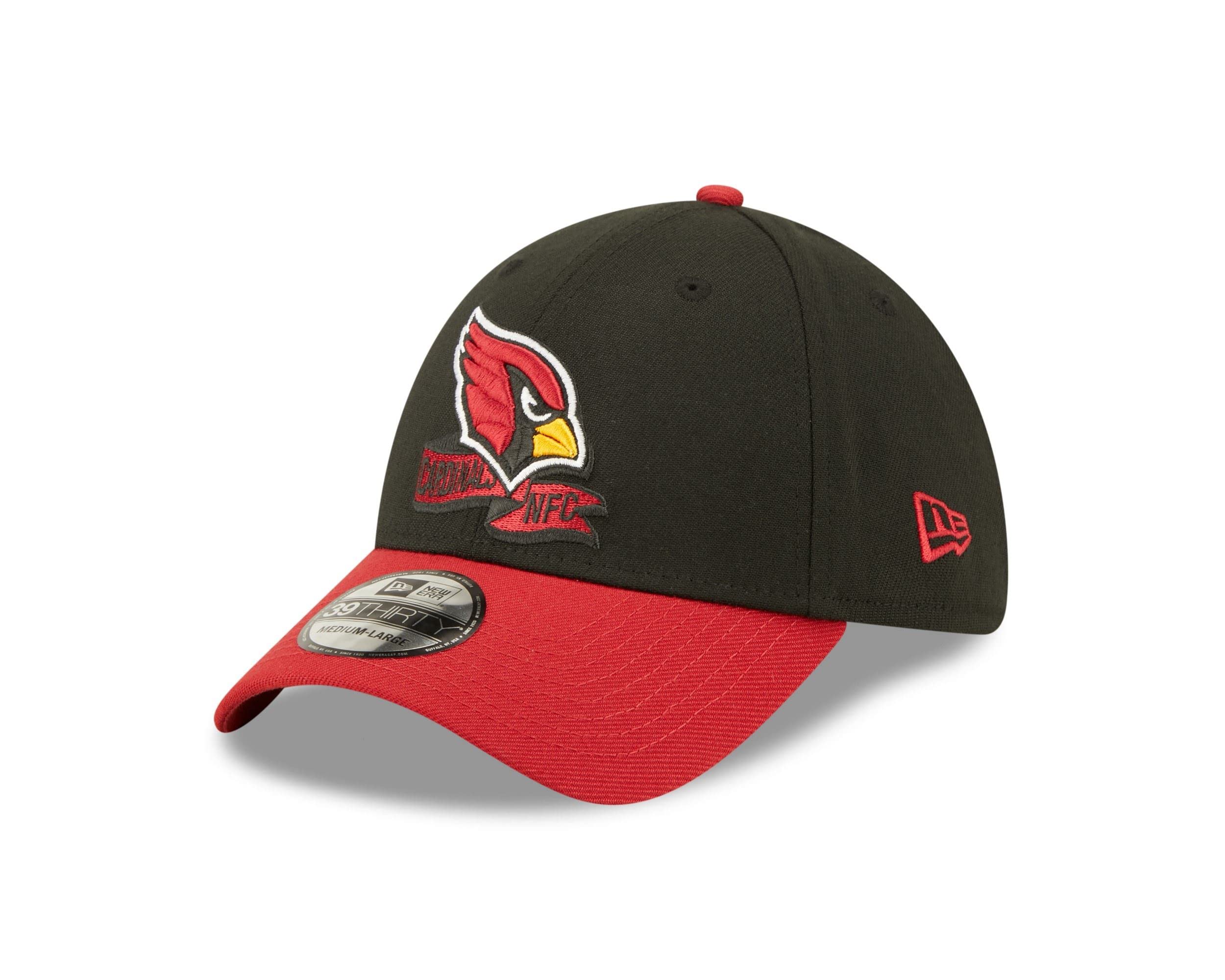 New Era 39Thirty NFC Arizona Cardinals CapEra Baseball Cap Fitted (S/M (54-57 cm) - Black)