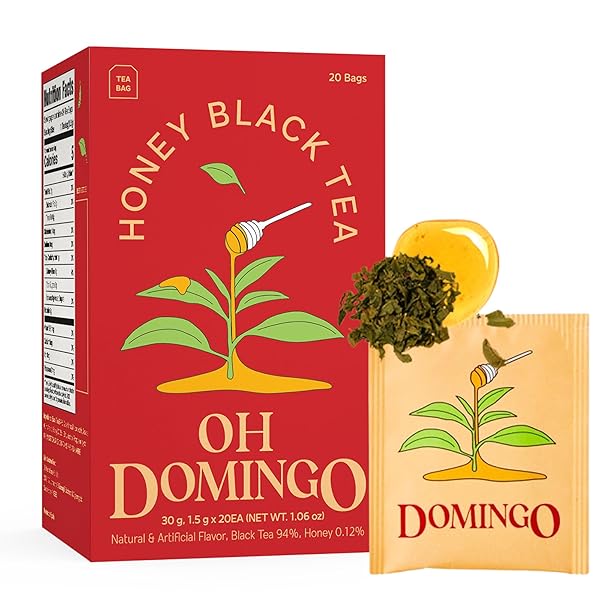 OH DOMINGO HONEY BLACK TEA, INDIVIDUALLY WRAPPED TEA...