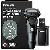 Panasonic Electric Razor for Men, Electric Shaver for Men, ARC5 with Premium Automatic Cleaning and Charging Station, Wet Dry Shaver, Cordless Razor, with Pop-Up Trimmer ES-LV97-K, Black