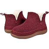 Zizor Women's Moccasin Bootie Slippers with Cosy Memory Foam, Ladies' Toasty Slip on House Shoes with Hard Outdoor Indoor Rubber Sole
