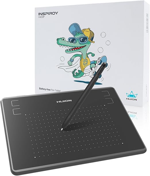Huionペンタブレット携帯接続アップグレード可能 4 8 3インチイラスト入門用 Osuゲーム用 4096レベル筆圧バッテリーフリーペン H430p 液晶ペンタブレットxp Penワコムhuionお絵かきの森