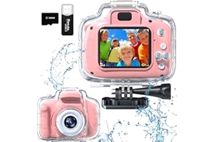FKATEEN Kids Camera Underwater Waterproof Digital Camera for Kids 2 Inch IPS Screen 1080P HD Kids Video Action Camera for 3 4 5 6 7 8 9 10 Year Old Girls Boys Thanksgiving Christmas Birthday Gift