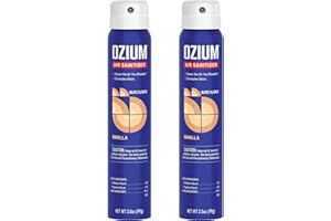 Ozium 3.5 Oz. Air Sanitizer & Odor Eliminator for Homes, Cars, Offices and More, Vanilla Scent, 2 Pack