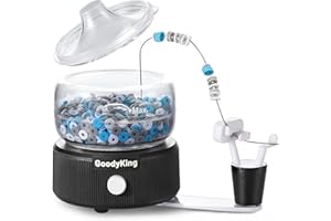 GRACEDUCK GoodyKing Electric Bead Spinner for Bracelet Making Kit - Clay Bead Kit Essentials, Bead Spinner Needles Included, Easy Friendship Jewelry Bracelet Making, Applicable for Different Kind of Beads Black