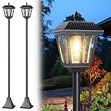 68" Solar Lamp Post Lights 2Pack, Outdoor Post