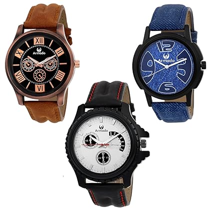 AR-115384 Combo of 3 Elegant Analog Watches-for Men