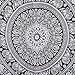 RAJRANG Indian Mandala Tapestry Wall Hanging Black and White Elephant Hippy Tapestries Twin Hippie Beach Throw College Dorm Decor Bohemian Boho Bedsheet - 84x54 Inches