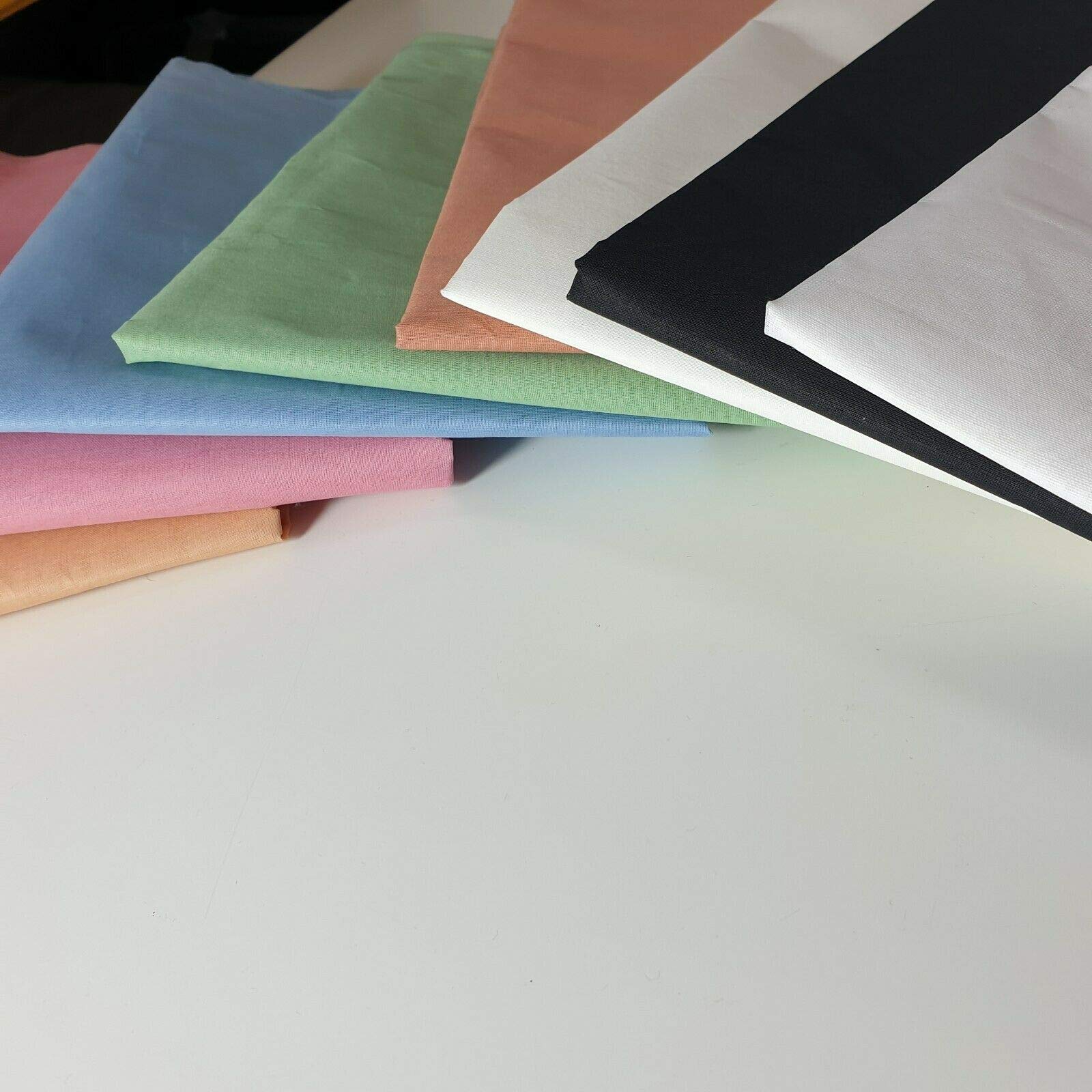 Textile Station100% Cotton Organdy Doll Dress Stiff Lining Curtain Interfacing Fabric 44" Multi Purpose Fabric (Black)