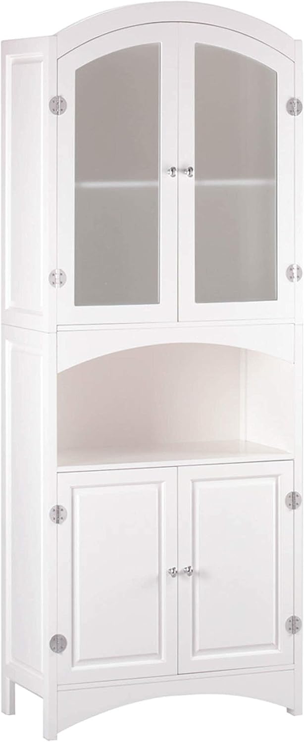 linen tower cabinets on Amazon Com White Storage Cabinet 24x12x63 Home Kitchen