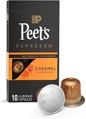 Peet's Coffee, Dark Roast Espresso Capsules Compatible with Nespresso Original Machine, Caramel 10 Count (1 Box of 10 Espress