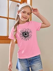 Girls Short Sleeve T Shirts Kids Summer Tops