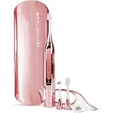 Supersmile Zina45 Deluxe Sonic Pulse Toothbrush, Rose Gold, Rechargeable | Patented 45&deg; Angled Head, Polishing Head + Travel Case Included, 5 Speed Modes, Whitens Below Gumline, USB Charging