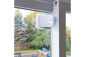 AUSWAUR Sliding Door Lock, 2 Pack Baby Pets Proof Window Security Lock for Sliding Glass Doors, Sliding Windows, Slider Patio, Slide Closet Door Locks for Child Safety, No Drill Door Lock, Blue