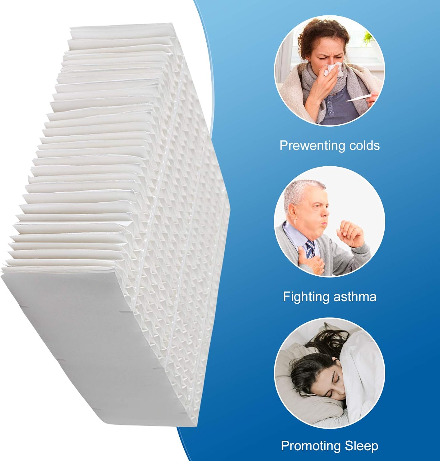 MYTWO Humidifier Wick Filter, Replacement for Essick Air 1043 Filter - Compatible with Models EP9 500 700 800, EP9R 500, Spacesaver 800 8000 Series Humidifiers -