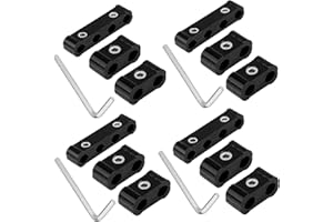 CVILL 12-Piece Spark Plug Wire Separator and Holder Set for 8mm 9mm 10mm Spark Plug Wire Holder Clips - Keep your wires organized and protected! (black)