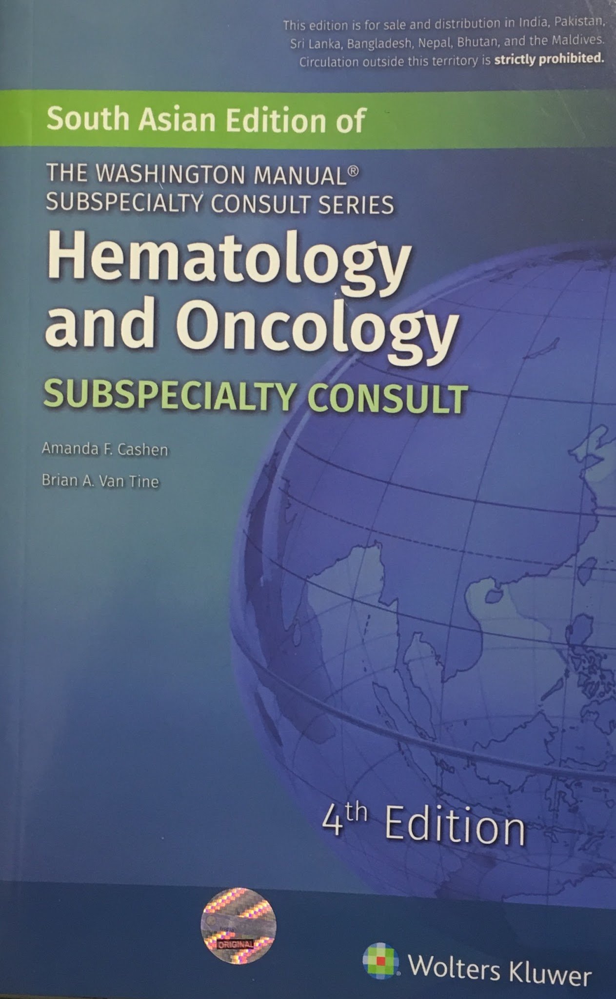 The Washington Manual Hematology and Oncology Subspecialty Consult: Amazon. in: Cashen: Books