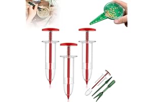 AOEMSMEISN 6 PCS Mini Seed Spreader, 2025 Upgrade Mini Sowing Seed Dispenser for Small Seeds Plant Flower, Manual Seedlings Dibber and Widger Set, Handheld Garden Seed Sower Planter for Tiny Seeds (Mix1)