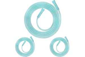 Oxygen Tubing (3 Packs), 25Ft Green Crush and Kink Resistant Oxygen Tube Replacement, 25' Reusable Tubing Accessories