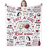 Red Wine Blanket for Red Wine Lover Soft Cozy Flannel Blanket Grapes Throw Blankets Gifts for Girls Women Adults 50"x40"