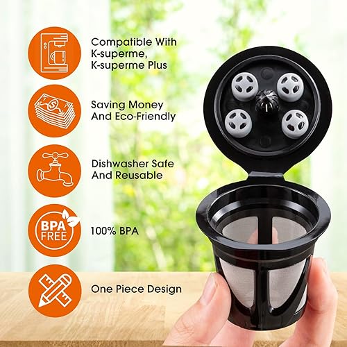 Kicovitifa Reusable K Cups, Refillable K Cup Pod Capsules for K