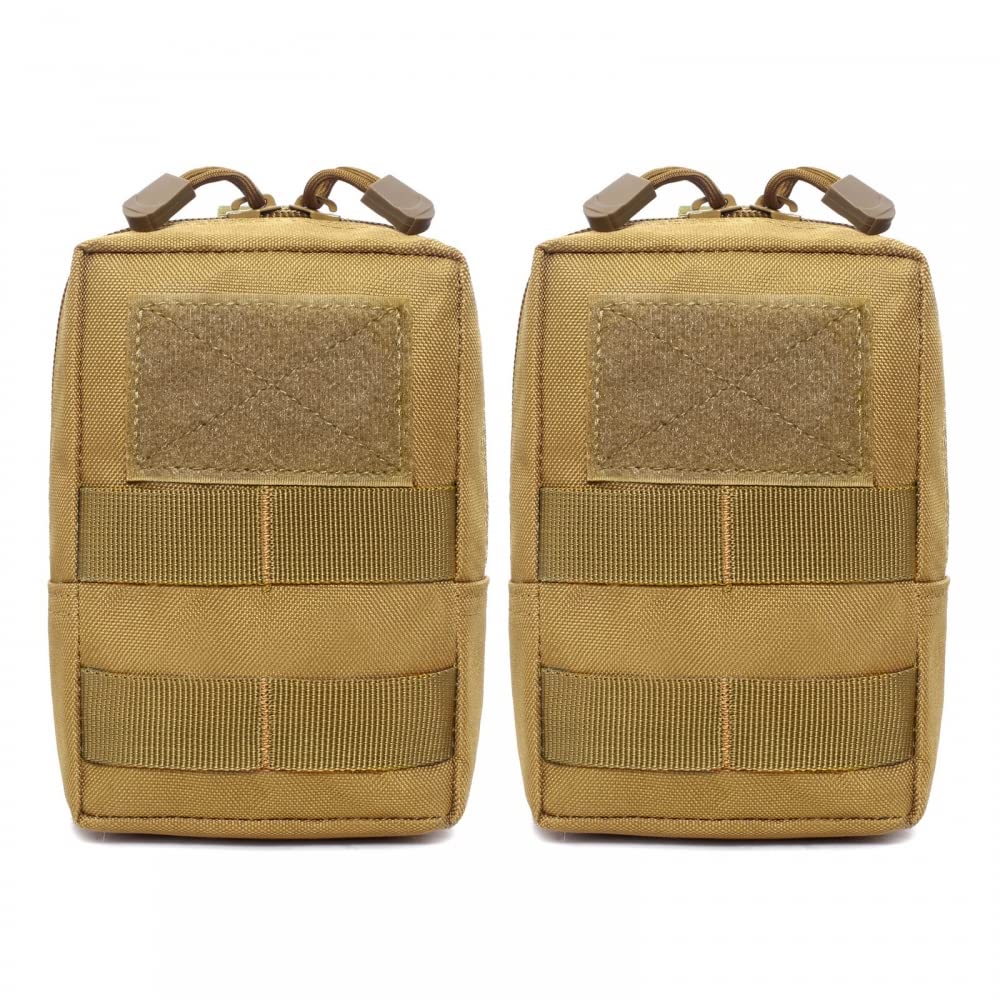 2pcs Molle Pouches, 1000D Nylon Tactical Dog Side Bags for Dog Tactical Harness