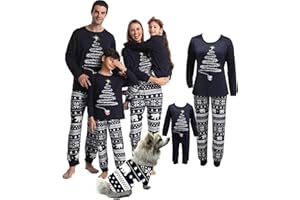 BIRW 2025 Family Christmas Pajamas Matching Sets Xmas Pjs for Womens Mens Holiday Home Sleepwear Set Jammies