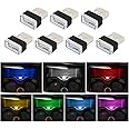 Dickno 7 PCS USB LED Car Interior Atmosphere Lamp, Portable Mini LED Night Light, Plug-in USB Interface Trunk Ambient Lighting Kit, Universal Vehicle Interior Accessories (Multi-Colour)