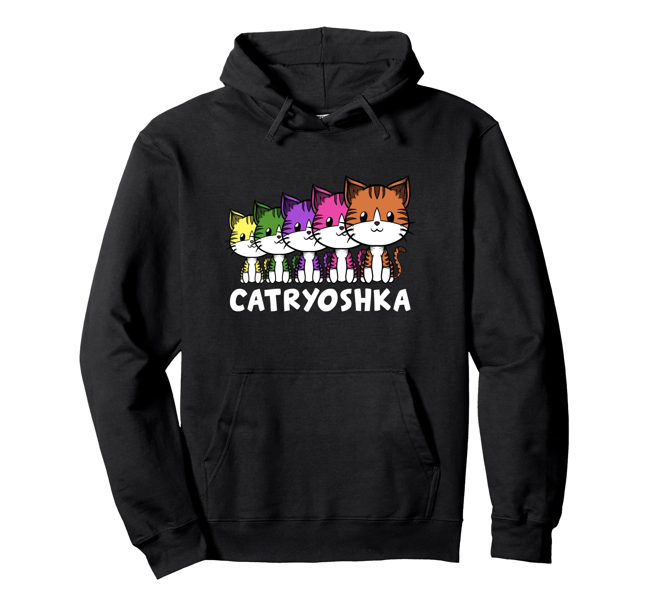 Catryoshka Cute Cats Kitties Matryoshka Russian Doll Russia Pullover Hoodie