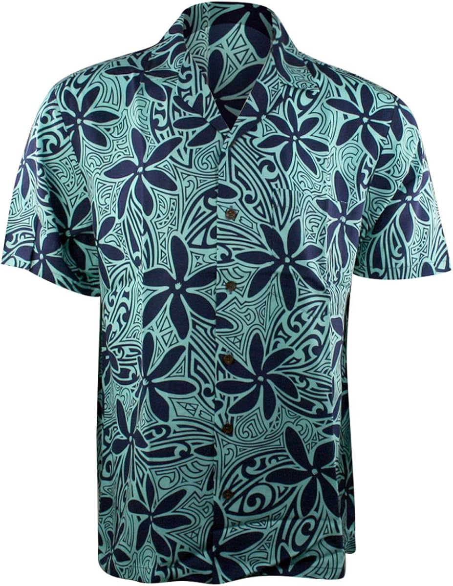 Kalaheo RJC Blue Flowers Single Pocket Classic Button Front Casual