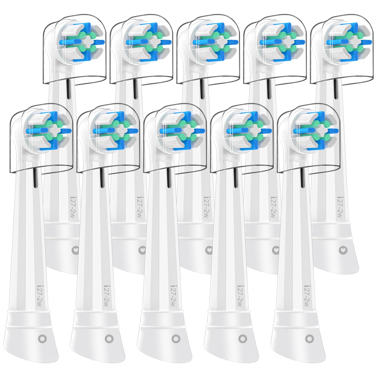 Photo 1 of 10 PCS IO Replacement Heads Compatible with Oral b IO 2/3/4/5/6/7/8/9/10 Series Electric Toothbrush, Brush Heads Refills Compatible with Oral B IO (White)