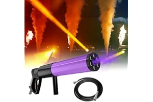 Handheld CO2 Jet Blaster, CO2 Cannon Smoke Machine with RGB LED Lights, Carbon Dioxide Column Gun Stage Effect Equipment Hose