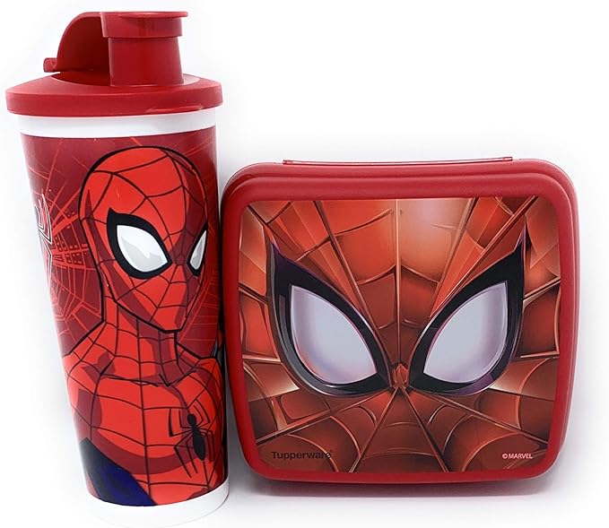 Tupperware Ultimate Spiderman Lunch Set, Marvel, 16 oz Flip Top Tumbler