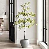 Erimda Faux Black Olive Tree 5ft, Faux Plants Indoor Large Tall Tree Artificial Shady Lady Tree with Natural Wood Trunk & Realistic Leaves, Fake Olive Plant for Home Office Indoor Decor