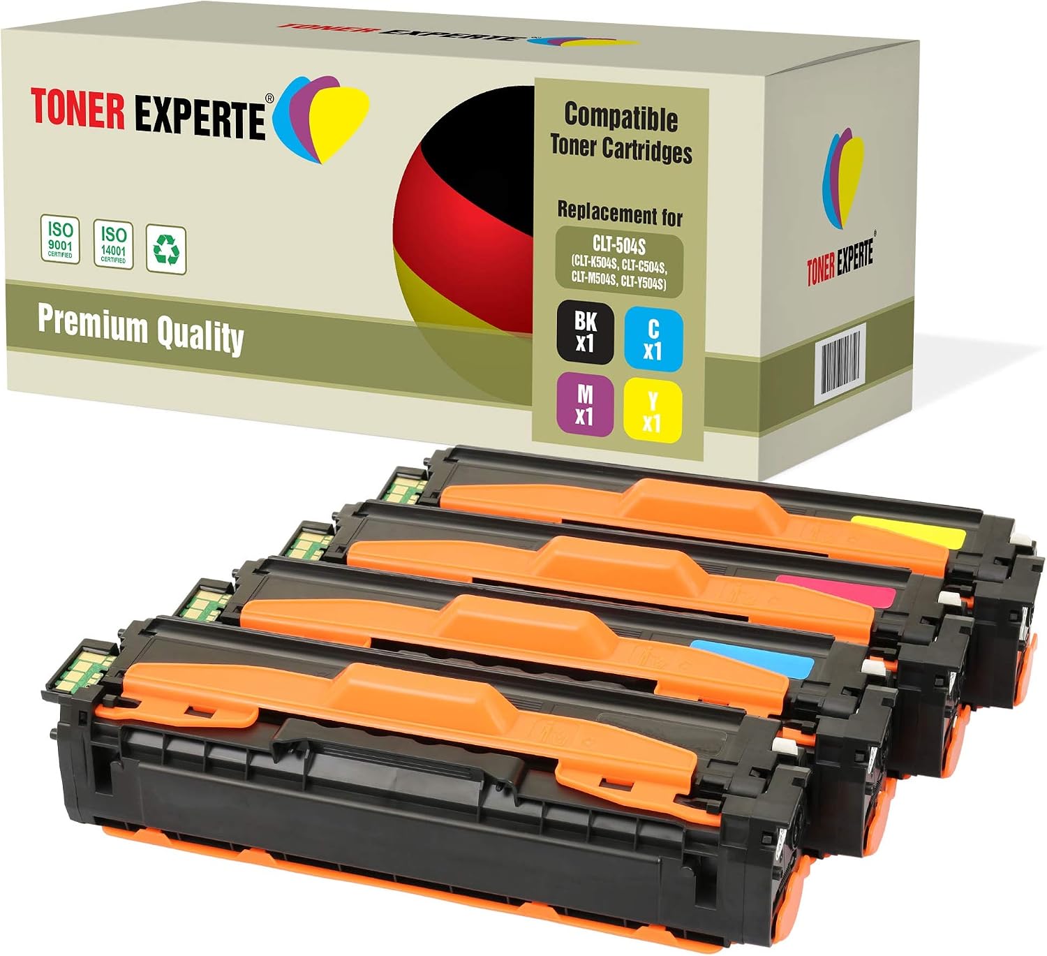 TONER EXPERTE® CLT-504S 4 Toner Cartridges compatible for Samsung Xpress SL C1810W C1860FW CLP-415N 415NW CLX-4195FN 4195FW 4195N - Image 3