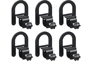 Lutown-Teen Non Slip Mattress Gaskets 6PCS, Adjustable Mattress Holder for Bed Frame, Keep in Place Sliding Gripper, Anti-Slip Metal Slide Stopper, Black