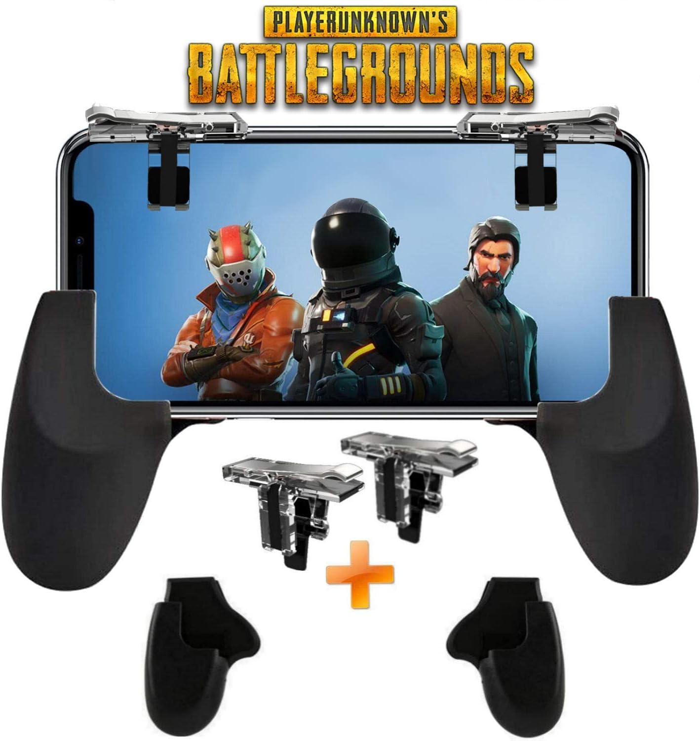 Mobile Game Controller [Upgrade Version] Mobile Gaming Trigger for PUBG/Fortnite/Rules of Survival Gaming Grip and Gaming Joysticks for 4.5-6.5inch Android iOS Phone (Mobile Game Controller，)