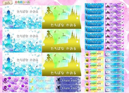 Amazon お名前シール 手書き風 プリンセル お姫さま かわいい 耐水 形 防水 おなまえシール ネームシール 入学 入園 幼稚園 名入れ プレゼント 入学祝い 入学準備 算数セット シンプル 子供 キャラクター 水筒 遠足 食洗機 電子レンジok Name Tekak121 Ns シール