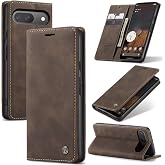 Cracedily for Google Pixel 10 Pro/Pixel 10/Pixel 9/Pixel 9 Pro Case, Flip Wallet Leather Case with Card Holder Magnetic Closure Shockproof Kickstand Protective Phone Cases Cover, Coffee