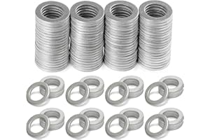 FANHAY 100pcs Oil Drain Plug Gasket Washer for Toyota Lexus Scion Aluminum M12 Crush Washer Seals Rings Replaces# 90430-12031 (Silver)