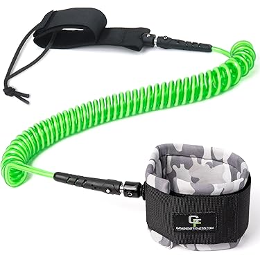 Surf Leash 4-12 Ft Surfboard Leash 5.5mm Surfen Been Touw Met Enkelband Surfboard Leash String SUP-leiband (Color : 7feet Black