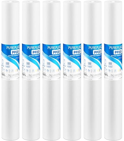 Sediment Everpure Water Filters Bluonics 10-Pack 20 X 4.5 Sediment Water Filters - 5 Micron For Iron, Rust, Dirt Big Blue Sediment Filters