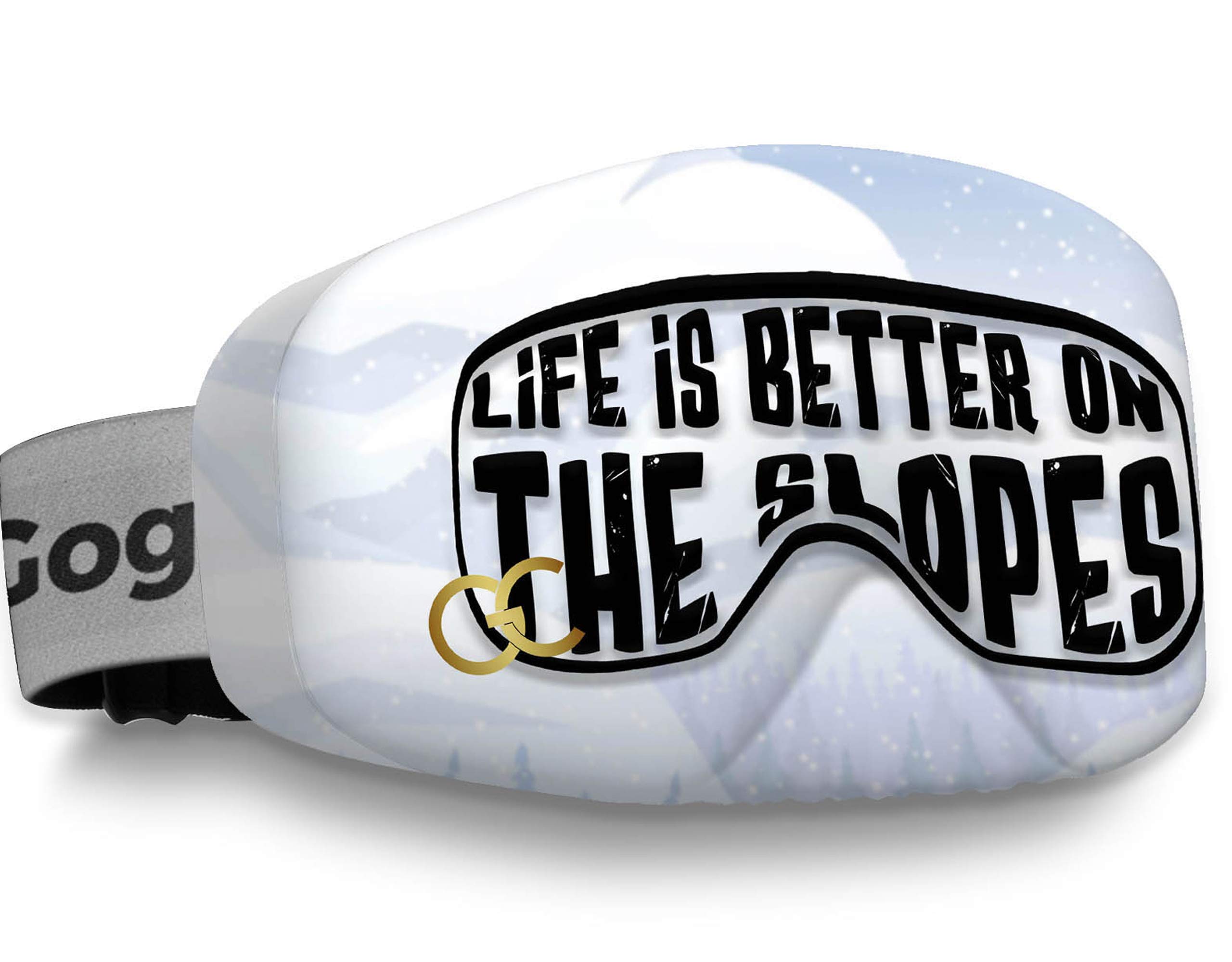 GogglesCover Ski Goggles Protective Cover, Protective Goggle Cover Portable, Ski Goggle Cover Sleeve Anti-Scratch, Ski Goggles Accessories, Ski Equipment, Lifeis Better On The Slopes Design