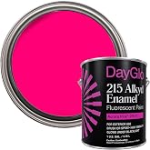 DayGlo Fluorescent Solvent-Based Alkyd Enamel Paint &ndash; Aurora Pink 215-11, High Visibility Neon Color for Interiors, Crafts, Safety, and DIY Applications, Gallon