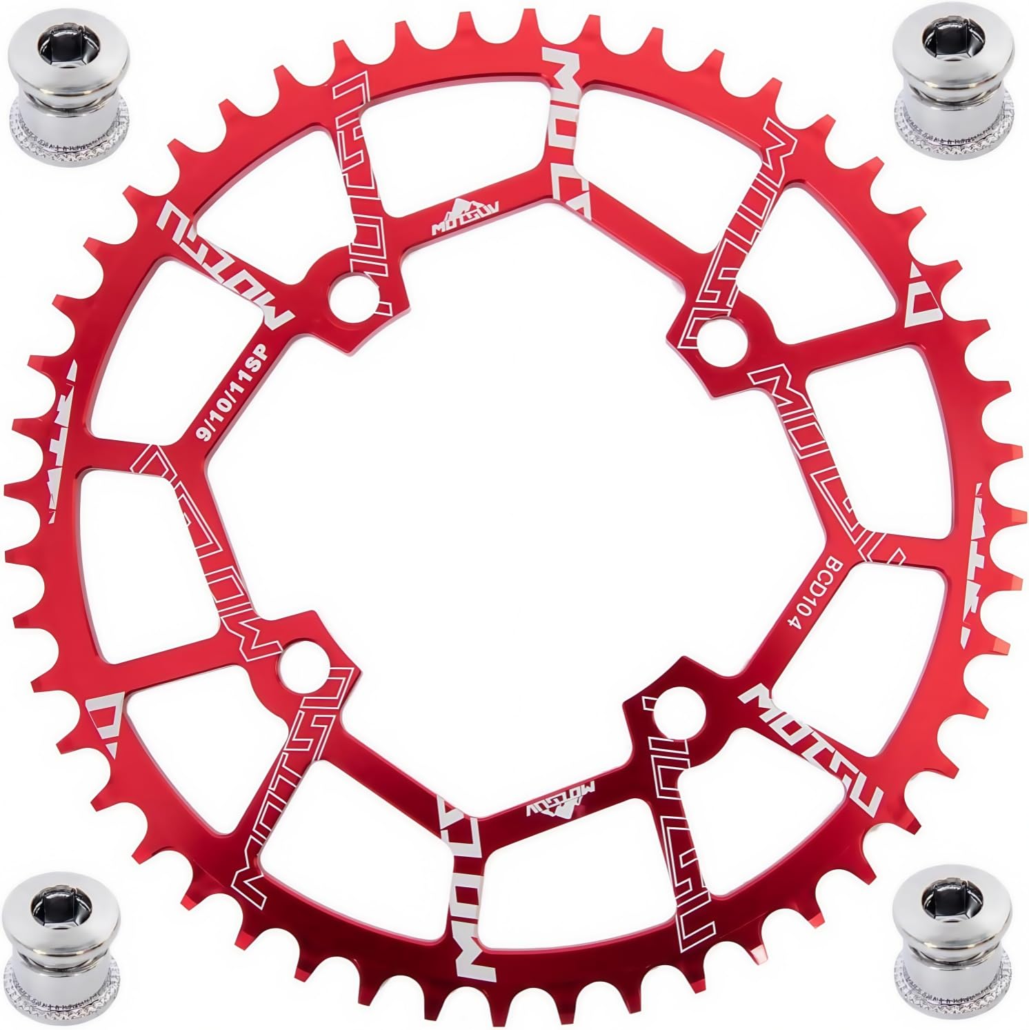 YBEKI 7075-T6 Aluminum Narrow-Wide Chainring 40T/42T/44T/46T/48T/50T/52T–104BCD CNC Machined MTB/Road Bike Chainwheel | Ultra-Lightweight & Anti-Drop Design | Compatible with Shimano/SRAM 8-11 Speed