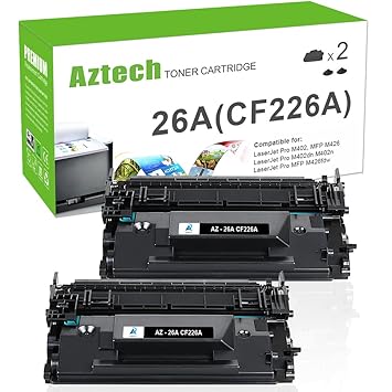 Aztech 2 Pack Kompatibel für HP 26A CF226A (26X CF226X) Toner für HP Laserjet Pro MFP M426DW M402DN 402DN M402D M402N M402DNE