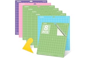 Lya Vinyl Cutting Mats for Cricut - 8 Pack Variety Cutting Mats 12x12 INCH, Cutting Mats for Permanent Vinyl(StandardGrip, Li