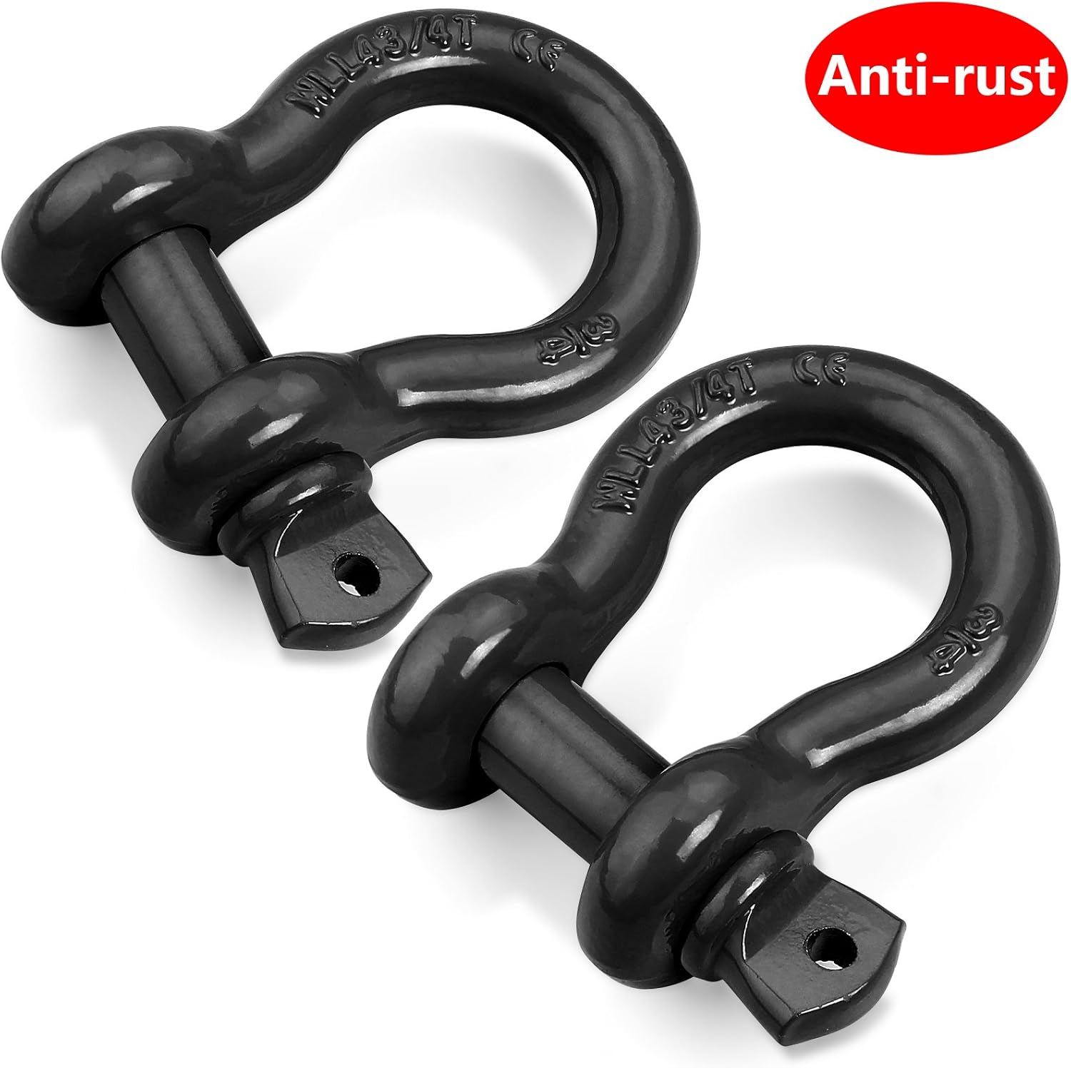 LIBERRWAY Shackles 3/4" (2 Pack) D Ring Shackle Rugged Off Road