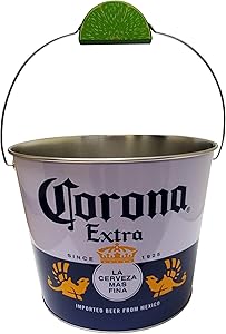 The Tin Box Company Corona Beverage Bucket with Wire Handle and Lime Grip
